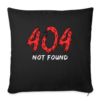 404 Not Found - Sofa pillowcase 17,3'' x 17,3'' (45 x 45 cm) - black - Front