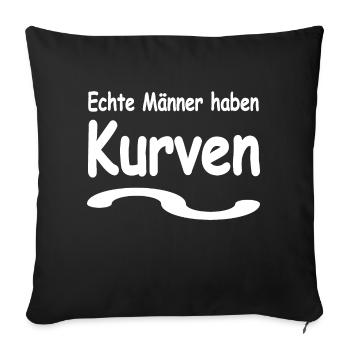 Männer - Sofakissenbezug 45 x 45 cm - Schwarz - Vorne
