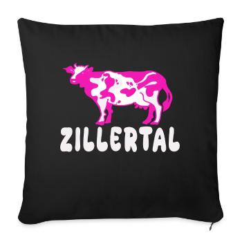 Saison de ski à Zillertal Vacances d’hiver - Housse de coussin décorative 45 x 45 cm - noir - Devant