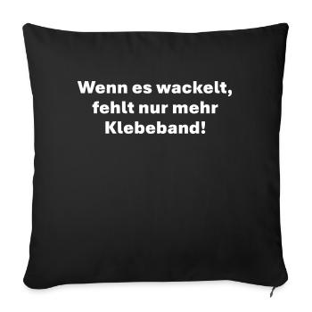 If it wobbles, all that's missing is adhesive tape - Sofa pillowcase 17,3'' x 17,3'' (45 x 45 cm) - black - Front