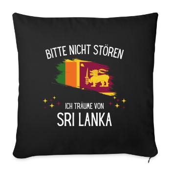 Bitte Nicht Stören Ich Träume Von Sri Lanka - Sofakissenbezug 45 x 45 cm - Schwarz - Vorne