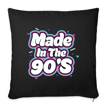 90s 90s Retro Gift - Sofa pillowcase 17,3'' x 17,3'' (45 x 45 cm) - black - Front