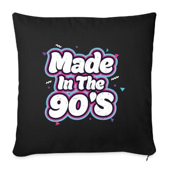 années quatre-vingt-dix - Housse de coussin décorative 45 x 45 cm - noir - Devant