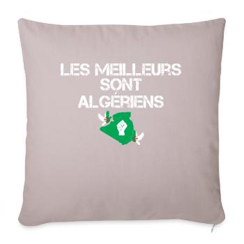 Les meilleurs sont Algériens - Housse de coussin décorative 45 x 45 cm - taupe clair - Devant