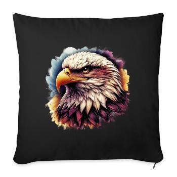Eagle - Sofa pillowcase 17,3'' x 17,3'' (45 x 45 cm) - black - Front