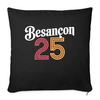 Besançon 25 - Housse de coussin décorative 45 x 45 cm - noir - Devant