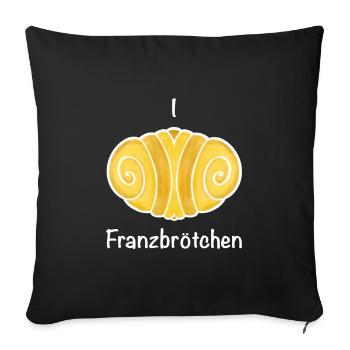 J’adore Franzbrötchen - Housse de coussin décorative 45 x 45 cm - noir - Devant