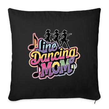 Mama tanzt Line Dance Line Dancing Mom - Sofa pillowcase 17,3'' x 17,3'' (45 x 45 cm) - black - Front