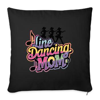 Mama tanzt Line Dance Line Dancing Mom - Sofa pillowcase 17,3'' x 17,3'' (45 x 45 cm) - black - Front