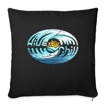 Roulez et détendez-vous - Housse de coussin décorative 45 x 45 cm - noir - Devant