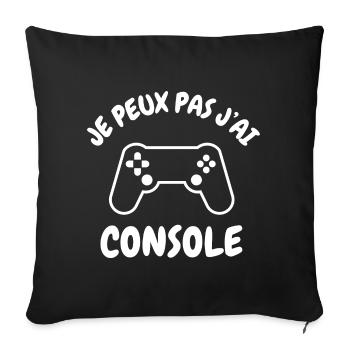 Je peux pas j'ai console - Housse de coussin décorative 45 x 45 cm - noir - Devant