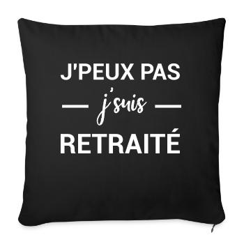 I Can't Humor T-Shirt I'm Retired - Sofa pillowcase 17,3'' x 17,3'' (45 x 45 cm) - black - Front