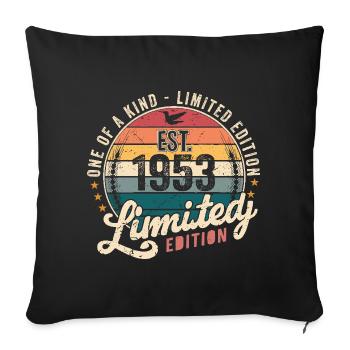 Birthday Gift 1953 Vintage 1953 Retro 1953 - Sofa pillowcase 17,3'' x 17,3'' (45 x 45 cm) - black - Front