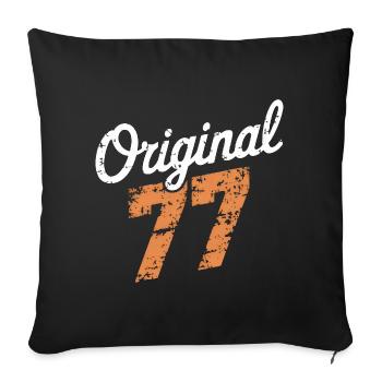 Original 77 - 48 Years Birthday - Sofa pillowcase 17,3'' x 17,3'' (45 x 45 cm) - black - Front