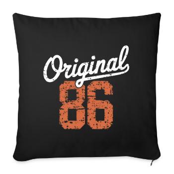 Original 86 - 39 Years Birthday - Sofa pillowcase 17,3'' x 17,3'' (45 x 45 cm) - black - Front