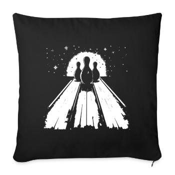 Bowling - Sofa pillowcase 17,3'' x 17,3'' (45 x 45 cm) - black - Front