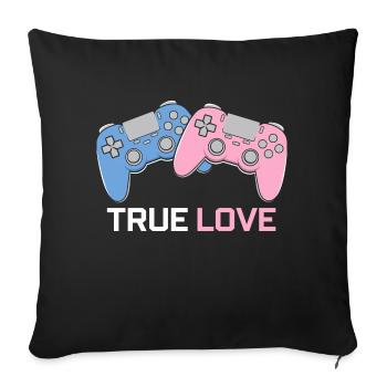 True Love - Housse de coussin décorative 45 x 45 cm - noir - Devant
