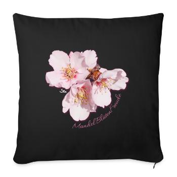 Mandelblüten Freude - Sonja Ariel von Staden - Sofakissenbezug 45 x 45 cm - Schwarz - Vorne