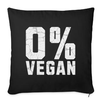 0% Vegan - Sofakissenbezug 45 x 45 cm - Schwarz - Vorne