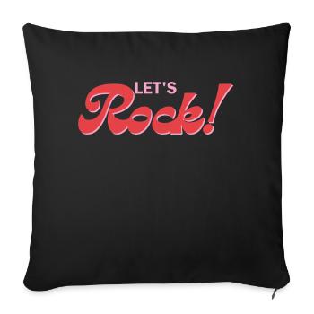 Let's Rock - Rock & Roll - Sofa pillowcase 17,3'' x 17,3'' (45 x 45 cm) - black - Front