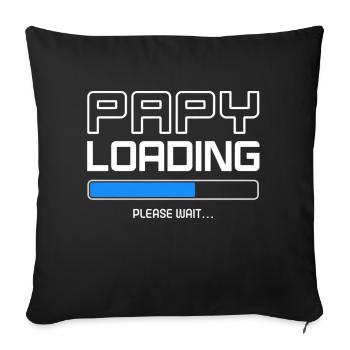 papy-loading - Housse de coussin décorative 45 x 45 cm - noir - Devant