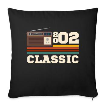 Anniversary 2002 retro classic - Sofa pillowcase 17,3'' x 17,3'' (45 x 45 cm) - black - Front