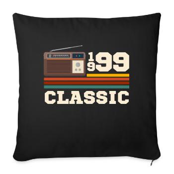 Anniversary 1999 retro classic - Sofa pillowcase 17,3'' x 17,3'' (45 x 45 cm) - black - Front