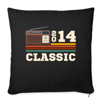 Anniversary 2014 retro classic - Sofa pillowcase 17,3'' x 17,3'' (45 x 45 cm) - black - Front