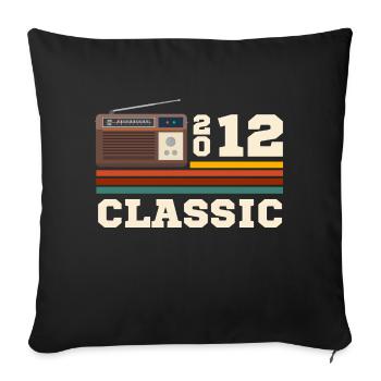 Anniversary 2012 retro classic - Sofa pillowcase 17,3'' x 17,3'' (45 x 45 cm) - black - Front