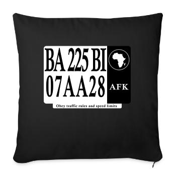 Plaque de sensibilisation Routière - Housse de coussin décorative 45 x 45 cm - noir - Devant