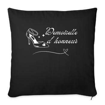 Demoiselle d’honneur - Housse de coussin décorative 45 x 45 cm - noir - Devant