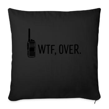 Quoi de neuf? - Housse de coussin décorative 45 x 45 cm - noir - Devant