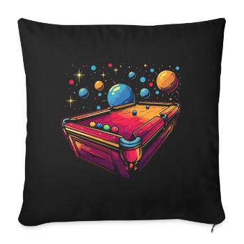Billard Cartoon Stil - Sofakissenbezug 45 x 45 cm - Schwarz - Vorne