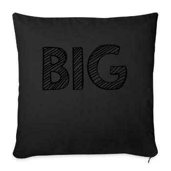 Grand - Housse de coussin décorative 45 x 45 cm - noir - Devant