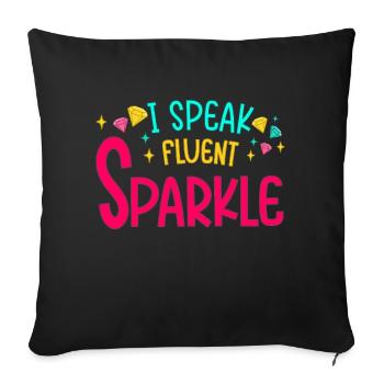 Diamond Painting Artist Speak Sparkle Diamond - Sofakissenbezug 45 x 45 cm - Schwarz - Vorne