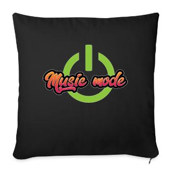 Music Mode – Power on for the sound of your life - Sofa pillowcase 17,3'' x 17,3'' (45 x 45 cm) - black - Front