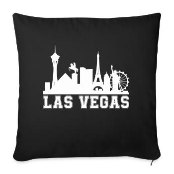 Vegas Skyline - Sofa pillowcase 17,3'' x 17,3'' (45 x 45 cm) - black - Front