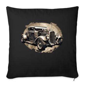 Hotrod - Housse de coussin décorative 45 x 45 cm - noir - Devant