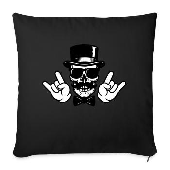 Crâne de marié - Housse de coussin décorative 45 x 45 cm - noir - Devant