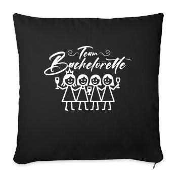 Bachelorette Team Girls - Sofa pillowcase 17,3'' x 17,3'' (45 x 45 cm) - black - Front