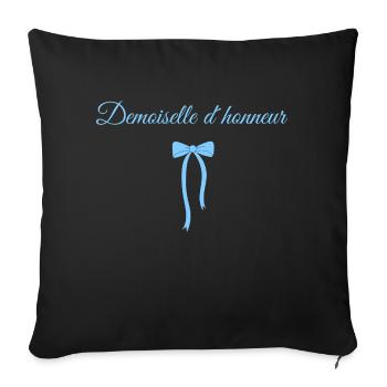 Blue Bow Bridesmaid - Sofa pillowcase 17,3'' x 17,3'' (45 x 45 cm) - black - Front