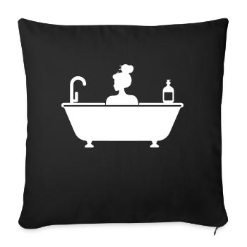 Bathtub Care - Sofa pillowcase 17,3'' x 17,3'' (45 x 45 cm) - black - Front
