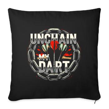 Fléchettes Chemise déchaîner ma pince - Housse de coussin décorative 45 x 45 cm - noir - Devant
