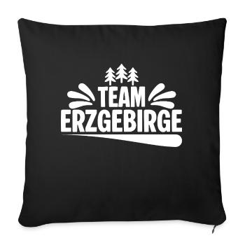 Team Erzgebirge - Sofakissenbezug 45 x 45 cm - Schwarz - Vorne
