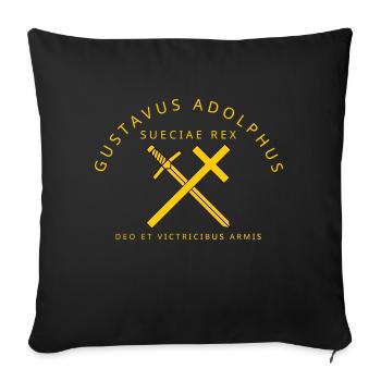 Gustavus Adolphus - Sofa pillowcase 17,3'' x 17,3'' (45 x 45 cm) - black - Front