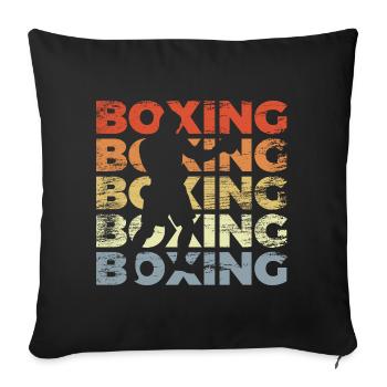 Vintage Boxes - Sofa pillowcase 17,3'' x 17,3'' (45 x 45 cm) - black - Front