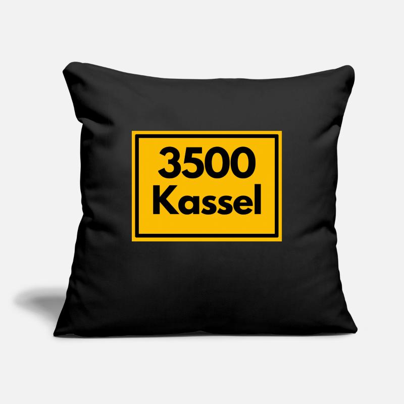 Panneau de lieu - puis rétro ancien code postal 3500 KASSEL Housse de coussin décorative 45 x 45 cm