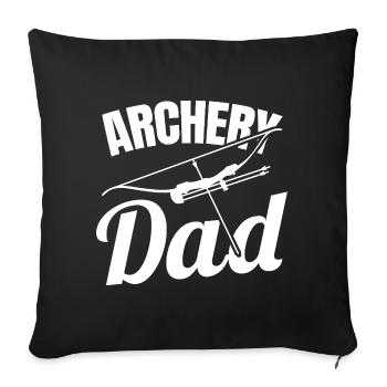 Archer father - Sofa pillowcase 17,3'' x 17,3'' (45 x 45 cm) - black - Front