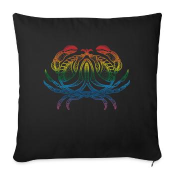 Crab - Sofa pillowcase 17,3'' x 17,3'' (45 x 45 cm) - black - Front