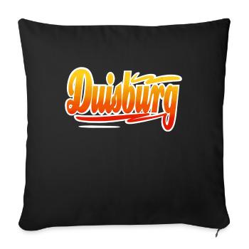 Duisburg - Sofa pillowcase 17,3'' x 17,3'' (45 x 45 cm) - black - Front